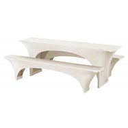 Bonn - sada elastických potahů na pivní set, 220 x 70 x V78 cm