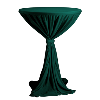 Venice - ubrus na koktejlový stůl ∅ 80 - 85 cm se stuhou, Tmavě zelená