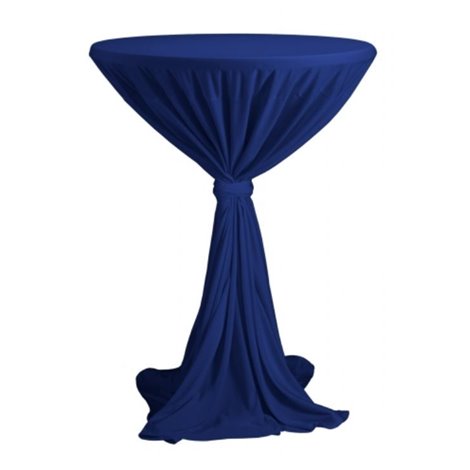 Sidney - ubrus na koktejlový stůl ∅ 70 cm se stuhou, Modrá