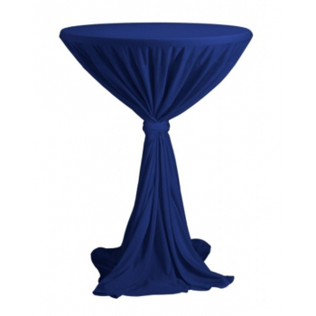 Sidney - ubrus na koktejlový stůl ∅ 70 cm se stuhou, Modrá