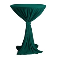 Sidney - ubrus na koktejlový stůl ∅ 70 cm se stuhou, Tmavě zelená