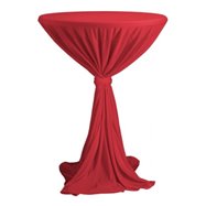 Sidney - ubrus na koktejlový stůl ∅ 70 cm se stuhou, Červená