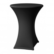 Elastický potah ELAS LITE na koktejlové stoly Ø 70 cm, černý, 160 g/m2