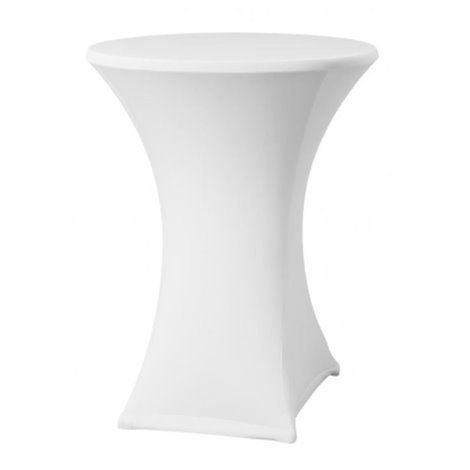 Elastický potah ONYX LITE na koktejlové stoly Ø 80 - 85 cm, bílý, 160 g/m2