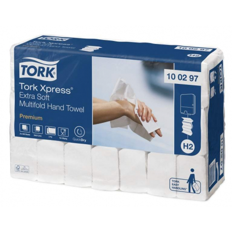 Tork Xpress® papírové ručníky 4/M 2100 ks, 21,2 x 34 cm, 21 bal., Multifold extra jemné bílé