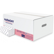 Skládané papírové ručníky Harmony Professional ZZ, 2vr. celulóza, 20x157 ks, bílé