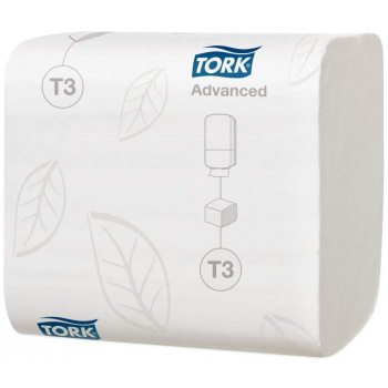 Tork toaletní papír T3 8712 ks, 2-vrstvý, 11 x 19 cm, 36 bal.,  Folded bílý