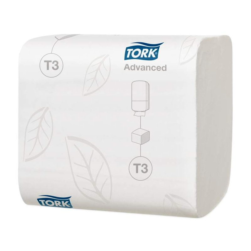 Tork toaletní papír T3 8712 ks, 2-vrstvý, 11 x 19 cm, 36 bal.,  Folded bílý