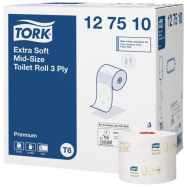 Tork toaletní papír 70 m, 3-vrstvý, Ø 13,2 cm, 27 rolí, (T6) Mid-size extra jemný