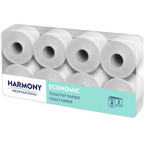 Toaletní papír Harmony Professional 2vr., přírodní recykl, bílý 50%, 64x29,5 m