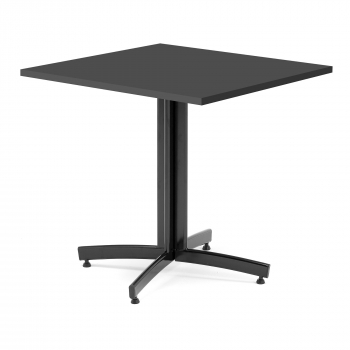 Kavárenský stolek Sally, 700x700 mm, HPL, černá/černá