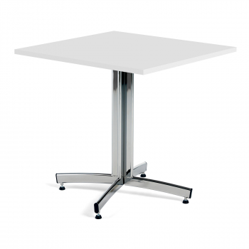 Kavárenský stolek Sally, 700x700 mm, HPL, bílá/chrom