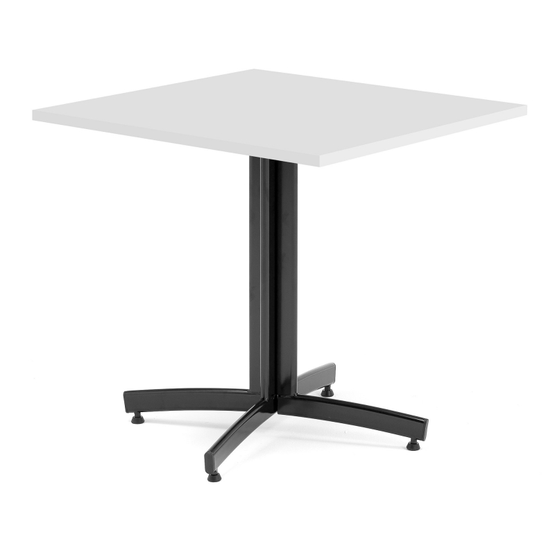 Kavárenský stolek Sally, 700x700 mm, HPL, bílá/černá
