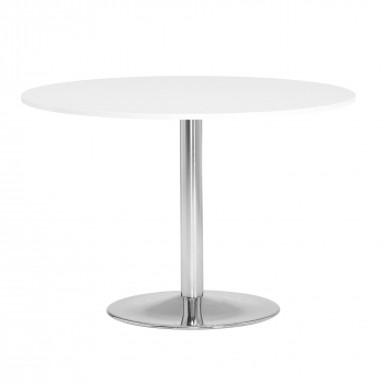 Kulatý jídelní stůl Lily, Ø1100 mm, bílá/chrom