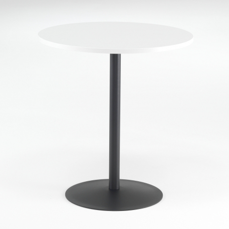 Kavárenský stolek Astrid, Ø700 mm, bílá/černá