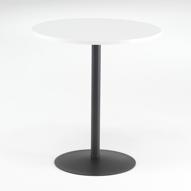 Kavárenský stolek Astrid, Ø700 mm, bílá/černá