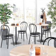 Kavárenský stolek Astrid, Ø700 mm, bříza/černá