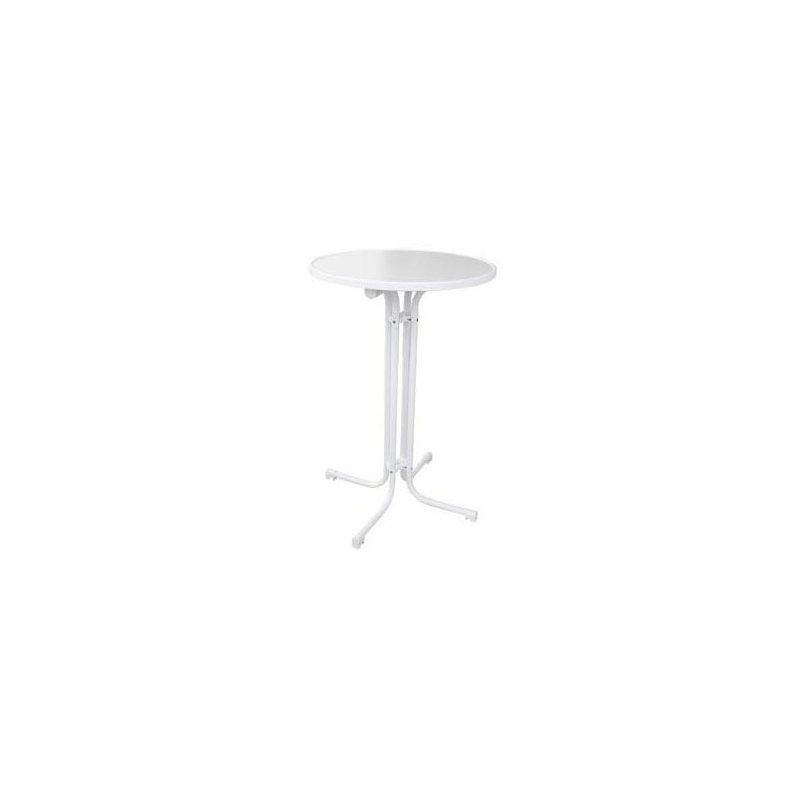Skládací koktejlový stůl MODENA s deskou Ø 70 cm, bílý