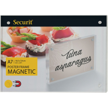 Akrylátový oboustranný A7 rámeček pro vložení plakátku se silnými magnety
