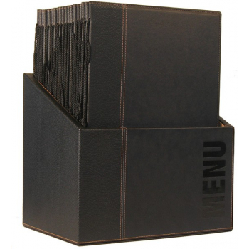 Box s jídelními lístky Securit Trendy - černá