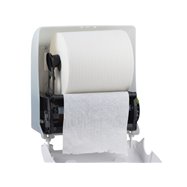 Mechanický podavač papírových ručníků MERIDA SOLID CUT, bílý, MAXI role