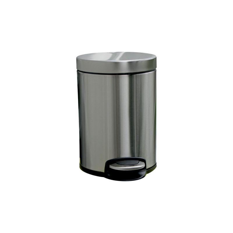 Odpadkový Koš s pedálem SILENT, kovový, matový, 5 l