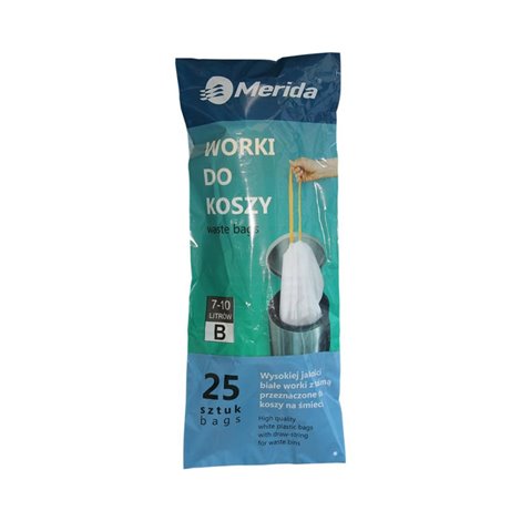MERIDA TOP sáčky 7-10 l., bílé, zatahovací, parfémované, 25 ks/role