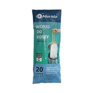 MERIDA TOP sáčky 12-15 l. bílé,zatahovací parfémované. 20 ks/role