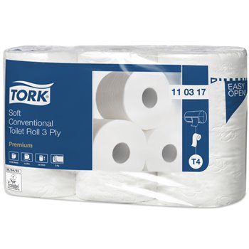 TORK jemný 3 - vrstvý toaletní papír konvenční role