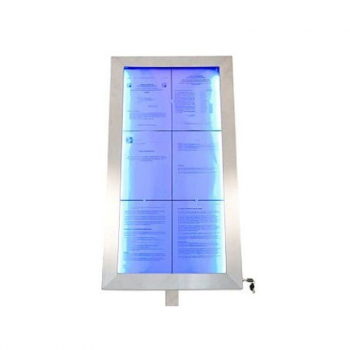 Barevný informační LED displej Securit (6 x A4) - nerez