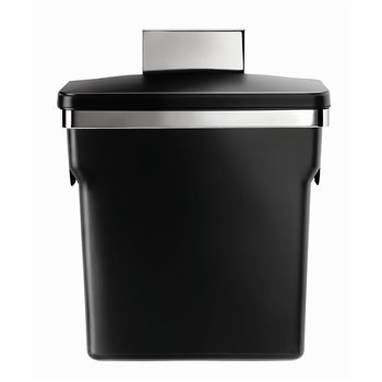 Vestavný odpadkový koš Simplehuman – 10 l, chromovaná ocel, plastový kbelík