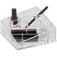 Organizér na kosmetiku Compactor – 8 přihrádek, kompaktní rozměry, čirý plast