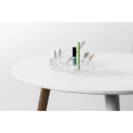 Organizér na kosmetiku Compactor – 8 přihrádek, kompaktní rozměry, čirý plast