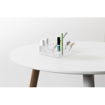 Organizér na kosmetiku Compactor – 8 přihrádek, kompaktní rozměry, čirý plast