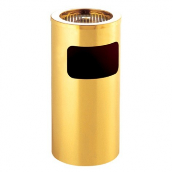 Stojanový koš s popelníkem GPX-12A, kulatý, zlatý