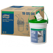 Tork Premium vlhčené utěrky na čištění povrchů (Handy Bucket), návin 15,7 m, 4 ks