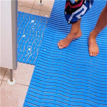 Modrá bazénová rohož Soft-Step - délka 15 m, šířka 60 cm a výška 0,9 cm