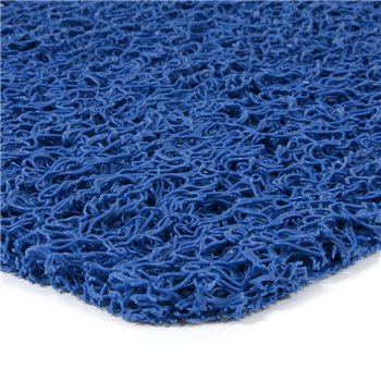 Modrá vinylová protiskluzová sprchová rohož FLOMA Spaghetti - délka 35 cm, šířka 59,5 cm a výška 1,2 cm