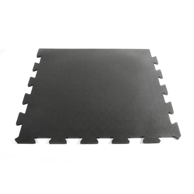Černá gumová koncová fitness modulová deska Sport Tile - délka 61 cm, šířka 61 cm a výška 1 cm