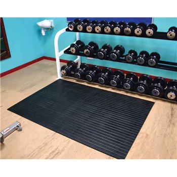Černá fitness rohož - délka 180 cm, šířka 120 cm a výška 1,7 cm
