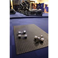 Černá fitness rohož - délka 180 cm, šířka 120 cm a výška 1,7 cm