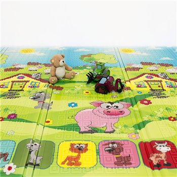 Dětská skládací pěnová hrací podložka Casmatino Piggy - délka 200 cm, šířka 140 cm a výška 0,9 cm