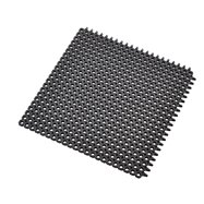 Černá gumová čistící modulová vstupní rohož Master Flex D12 Nitrile FR - délka 50 cm, šířka 50 cm a výška 1,2 cm