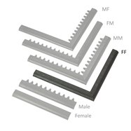 Černá náběhová hrana "samice" MF Safety Ramps D23/C23 - délka 100 cm a šířka 6 cm