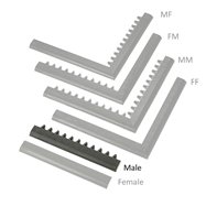 Černá náběhová hrana "samec" MF Safety Ramps D23/C23 - délka 50 cm a šířka 6 cm