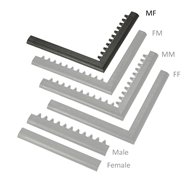 Černá náběhová hrana "samec" "samice" MF Safety Ramps D23/C23 - délka 100 cm a šířka 6 cm