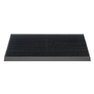 Černá venkovní čistící kartáčová vstupní rohož FLOMA Outline - délka 50 cm, šířka 80 cm a výška 2,2 cm