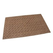 Hnědá textilní venkovní čistící vstupní rohož FLOMA Bricks - Squares - délka 45 cm, šířka 75 cm a výška 1 cm