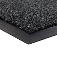 Černá textilní zátěžová čistící vnitřní vstupní rohož FLOMA Catrine - délka 60 cm, šířka 90 cm a výška 1,35 cm