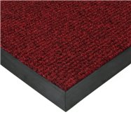 Červená textilní vnitřní čistící zátěžová vstupní rohož FLOMA Catrine - délka 150 cm, šířka 150 cm a výška 1,35 cm